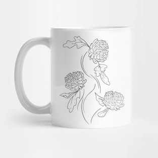 Chrysanthemum (black) Mug